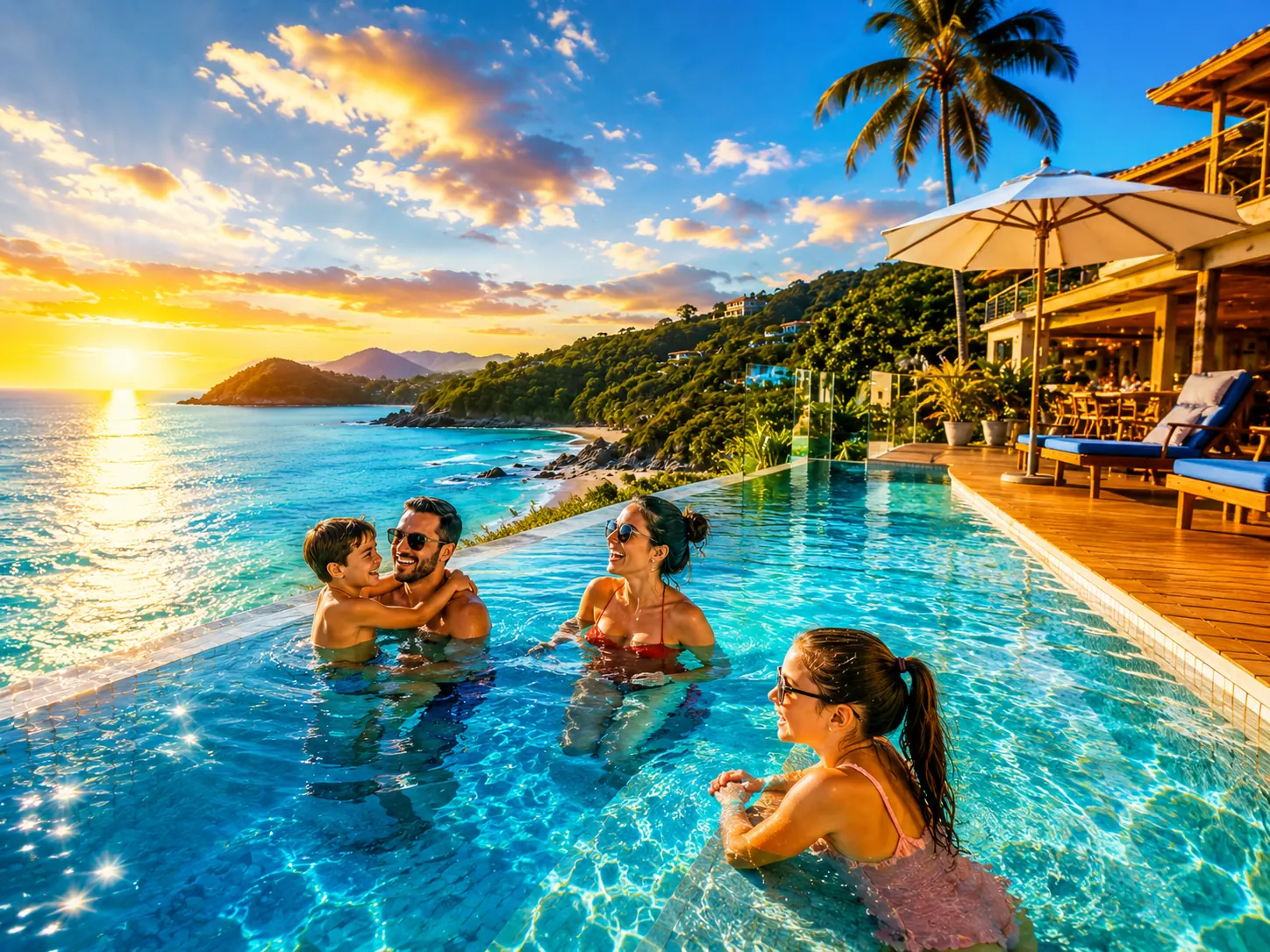 Piscina en hospedaje boutique en Florianópolis